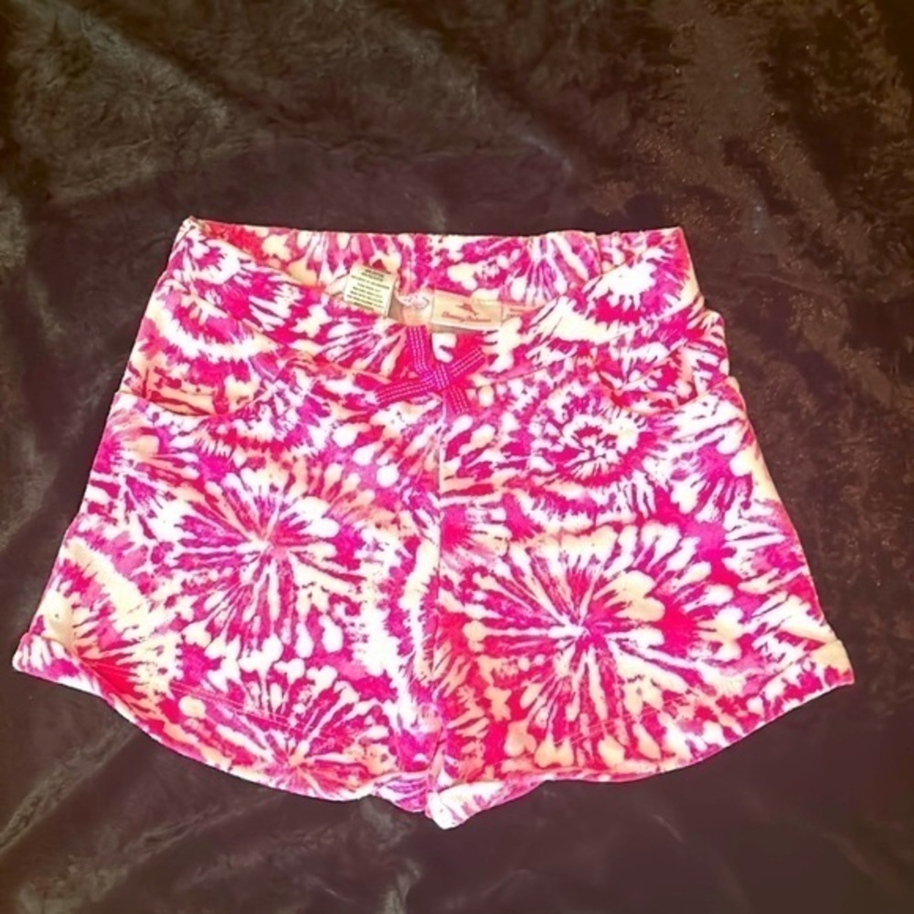 Tommy Bahama Girls 10/12 L Pink Tie Dye Boho Summer Shorts